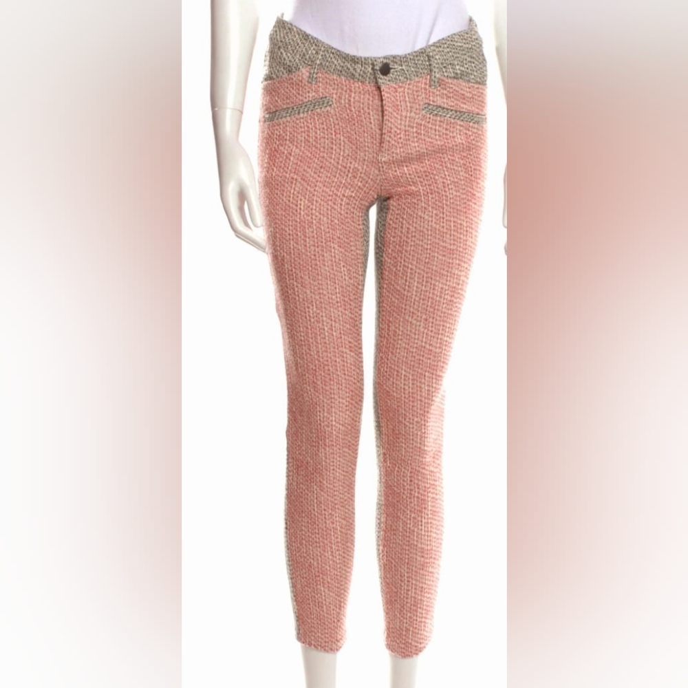 10 Crosby Derek Lam Pink and Tan Skinny Pants